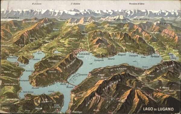 Lago di Lugano TI Fliegeraufnahme