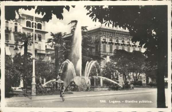 Lugano TI Springbrunnen