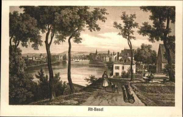 Basel BS Hund Rheinbrücke