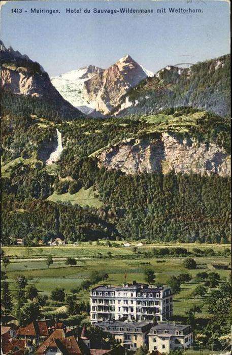 Meiringen BE Hotel du Saivage Wildenmann Wetterhorn