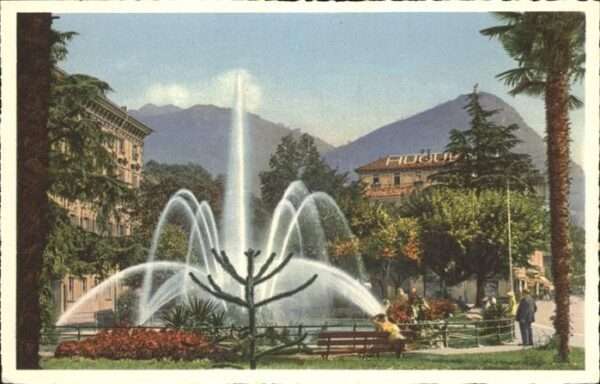 Lugano TI Springbrunnen