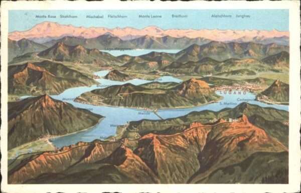 Lago di Lugano TI Fliegeraufnahme