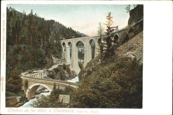 Chamonix Chemin Viadukt Zug