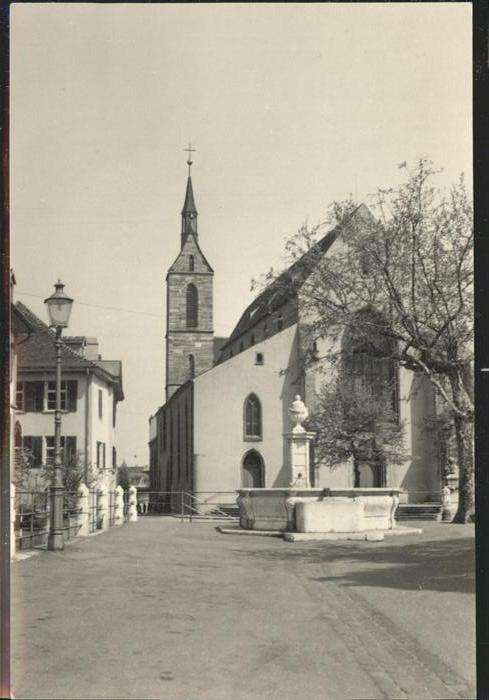 Basel BS Peters Kirche Brunnen