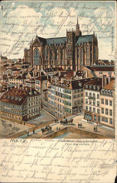 Metz  57 Moselle Cathedrale Felsenbrücke Kutsche