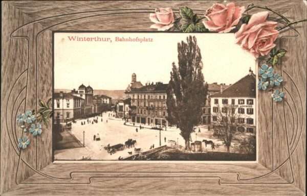 Winterthur Bahnhofsplatz Kutsche Rose