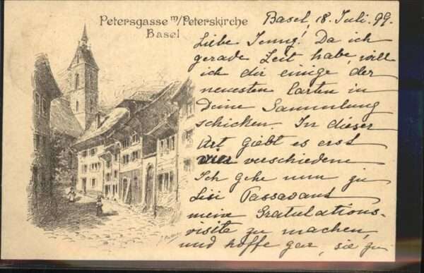 Basel BS Petersgasse Peters Kirche