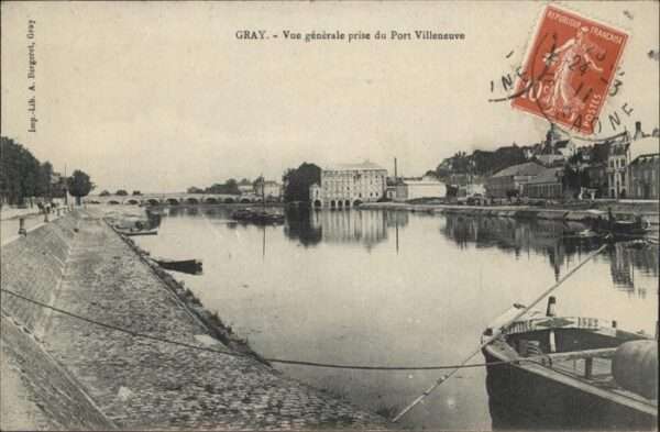 Gray Haute Saone Port Villeneuve Brücke Boot