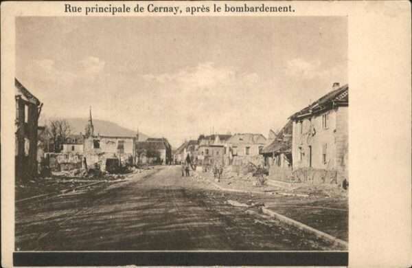 Cernay Elsass Rue Principale Bombardement