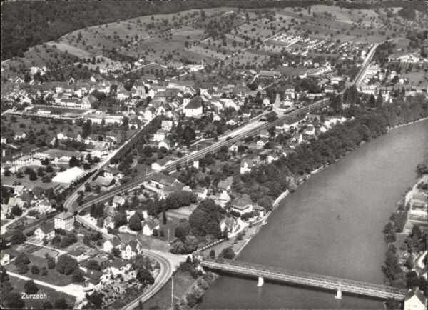 Zurzach Fliegeraufnahme  Brücke