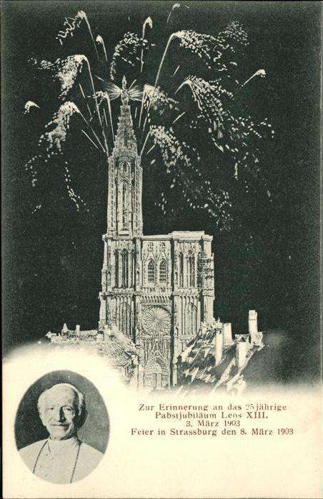 Strasbourg Alsace 25. Pabstjubiläum Leo VIII 1903