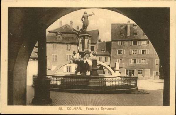 Colmar Haut Rhin Elsass Fontaine Schwendi