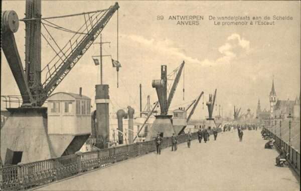 Antwerpen Anvers Le promenoir á l'Escaut