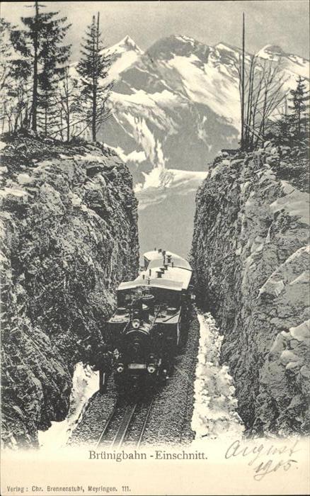 Eisenbahn Brünigbahn Einschnitt