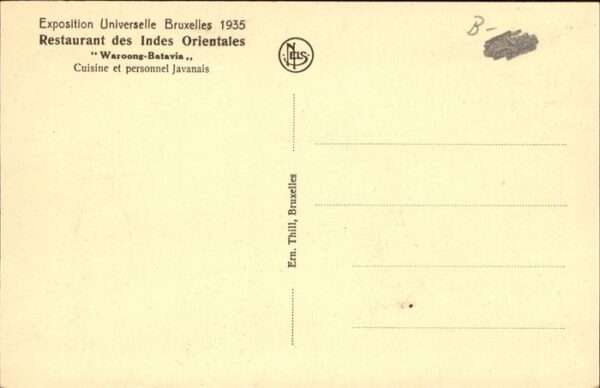 Bruxelles Bruessel Restaurant des Indes Orientales – Bild 2