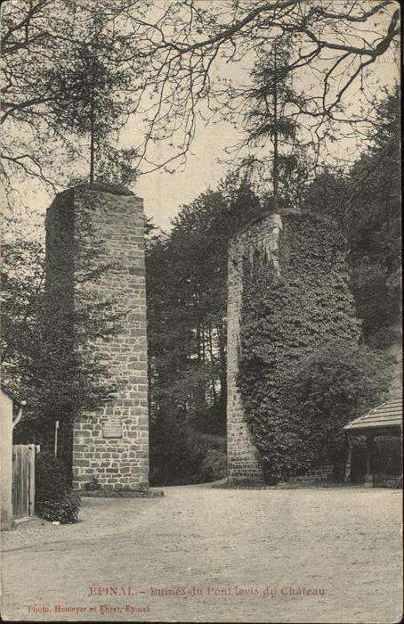 Epinal Vosges Ruines du Pont Levis du Chateau