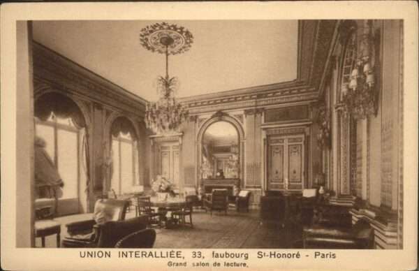 Paris Union Interalliee Grand Salon lecture