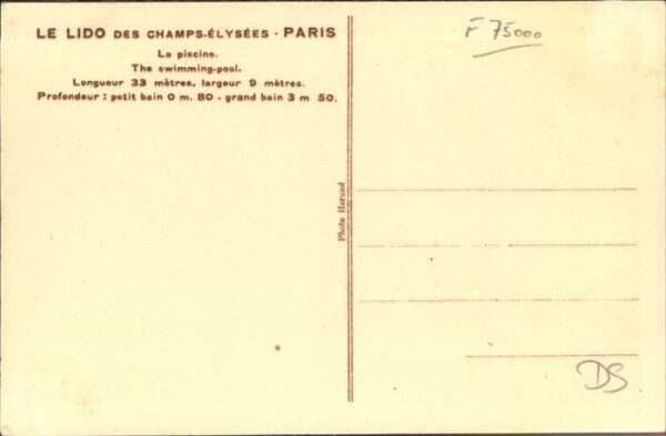 Paris le Lido des Champs-Elysees la Piscine – Bild 2