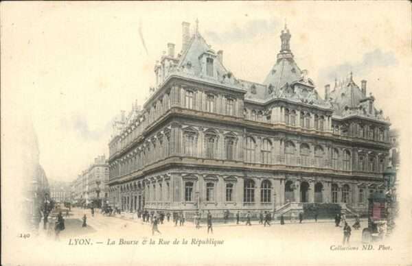 Lyon France La Bourse Rue Republique