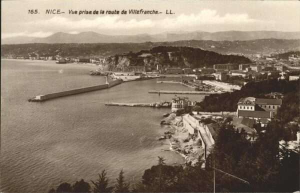 Nice Alpes Maritimes prise de la route de Villefrance