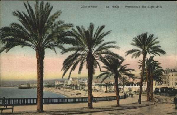 Nice Alpes Maritimes Cote d&# Azur Promenade Etats Unis