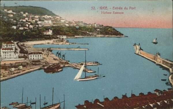 Nice Alpes Maritimes Entree du Port Hafen, Segelschiffe