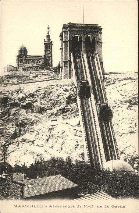 Marseille Bouches-du-Rhone Ascenseurs de N.-D. de la Garde