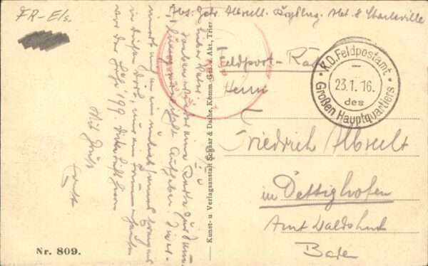 Cernay Elsass Inneres der Kirche Feldpost – Bild 2