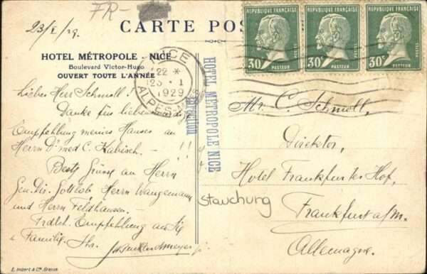 Nice Alpes Maritimes Hotel du Lac Lucerne Hotel Metropole Ni – Bild 2