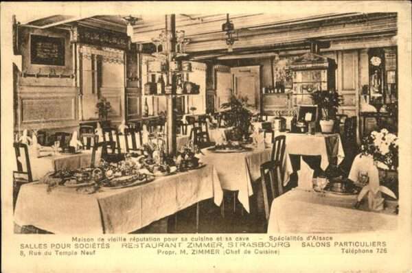 Strasbourg Alsace Restaurant Zimmer Gaststube, Salons