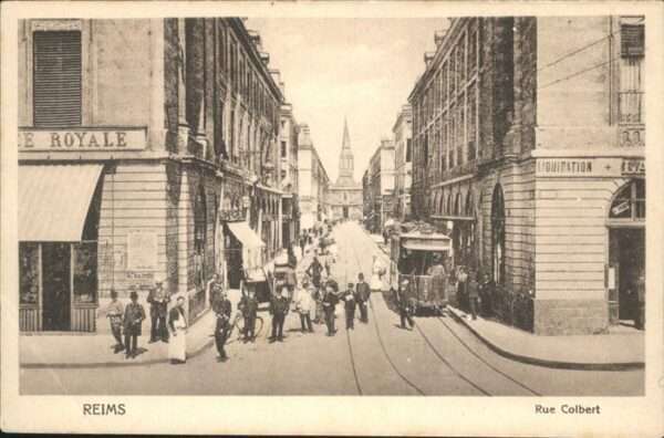 Reims Champagne Ardenne Rue Colbert Strassenbahn