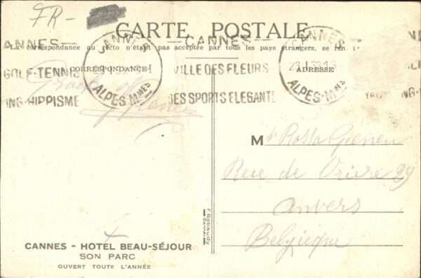 Cannes Alpes-Maritimes Hotel Beau-Sejour Son Parc – Bild 2