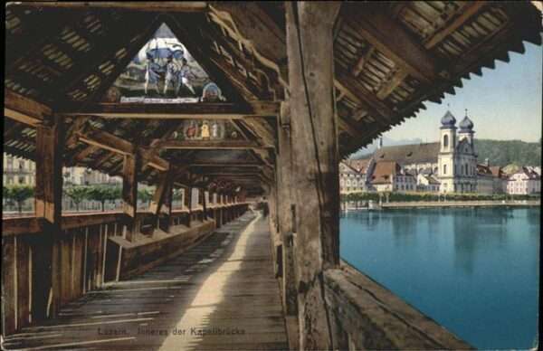 Luzern LU Inneres der Kapellbrücke