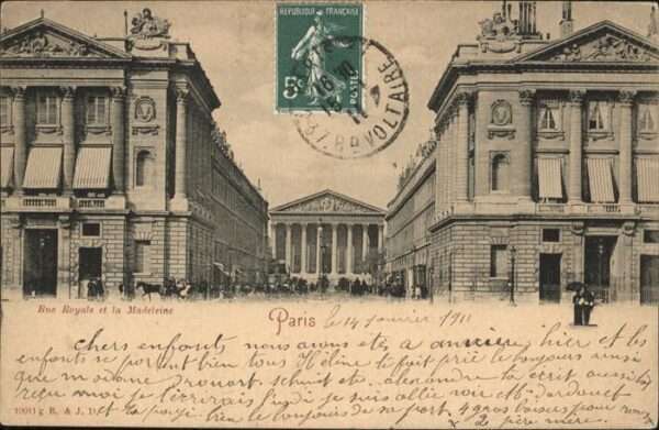 Paris Rue Royale et la Madeleine