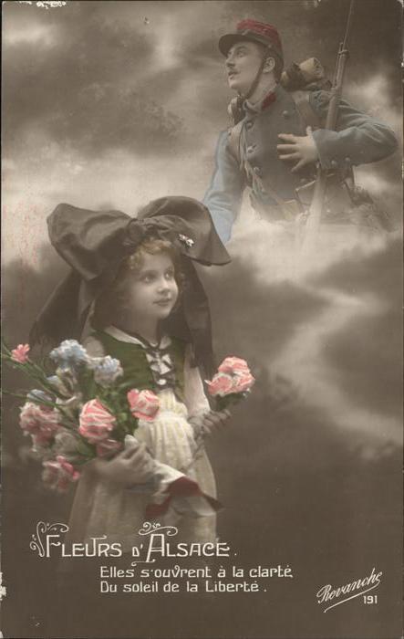 Elsass Mädchen Blume Soldat