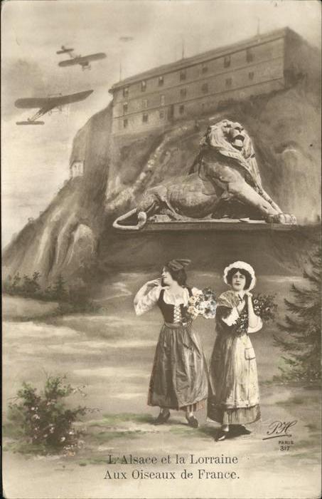 Elsass Lorraine Oiseaux  Flugzeug Löwe