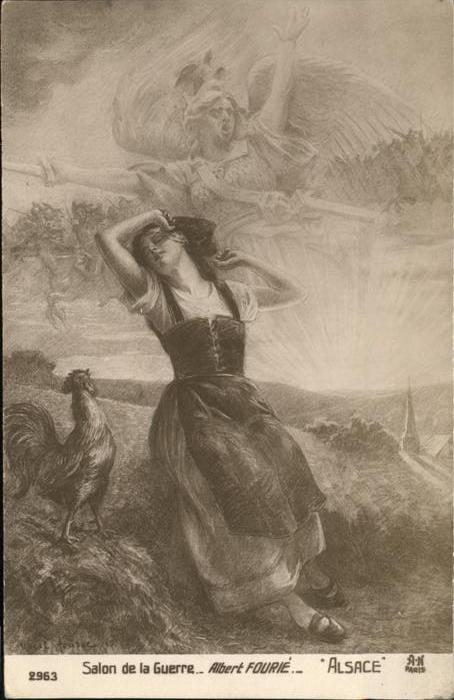 Elsass Frau Hahn