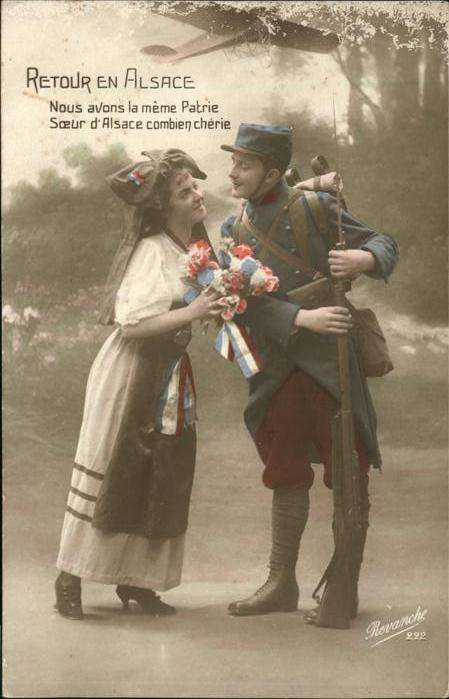Elsass Soldat Frau