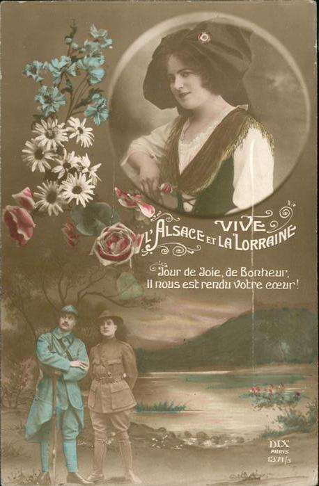 Elsass Frau Blumen