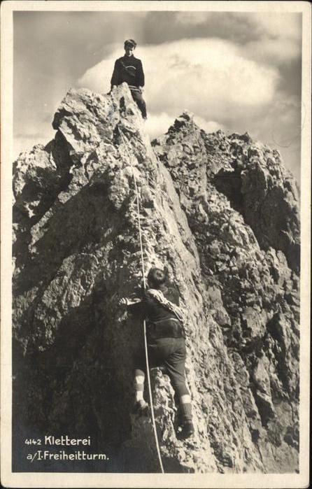 Bergsteigen Klettern Kletterei Freiheitturm