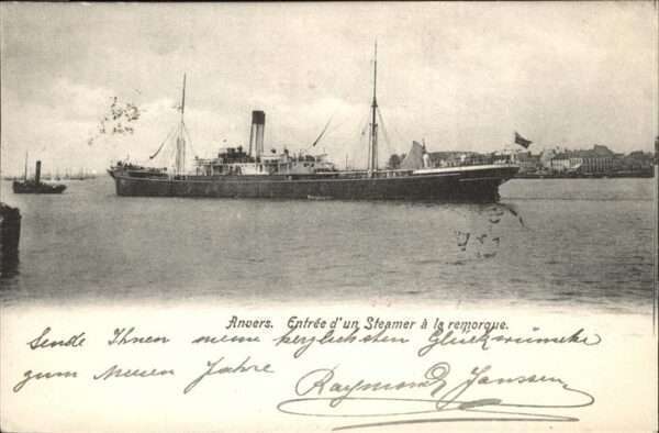 Anvers Antwerpen Schiff Steamer remorque