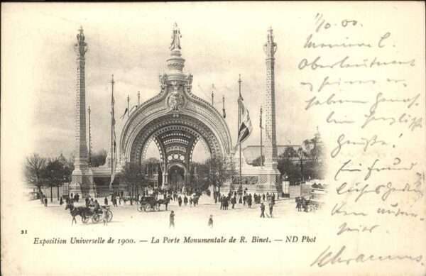 Exposition Universelle Paris 1900 Porte Monumentale de R Binet Kutsche