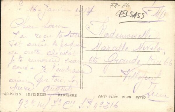 Militaria WK2 Tracht Frauen Elsass Flugzeug – Bild 2