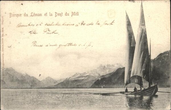 Segelboote Lac LEman Dent du Midi