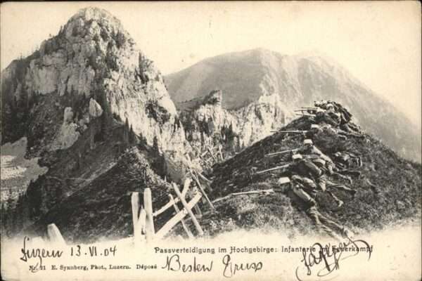 Militaria WK1 Passverteidigung im Hochgebirge Infantr