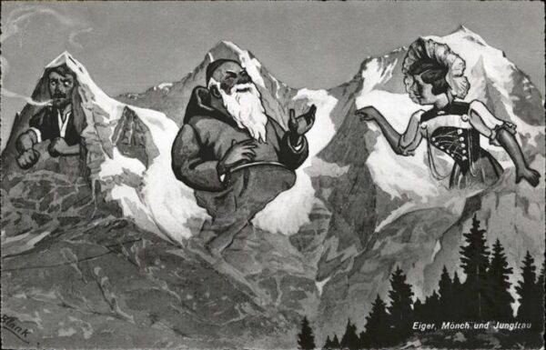 Kuenstlerkarte Blank Eiger Mönch Jungfrau