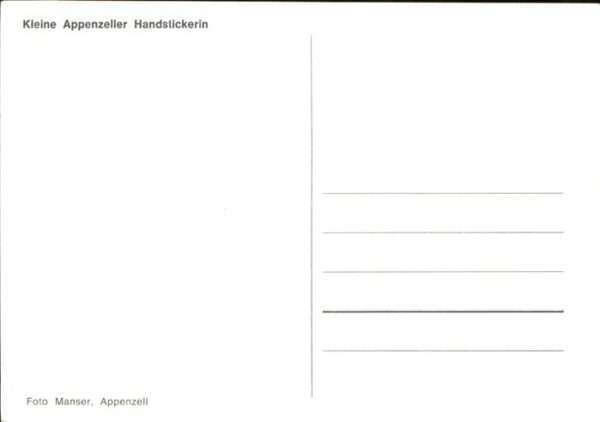 Handarbeit Kleine Appenzeller Handstickerin – Bild 2