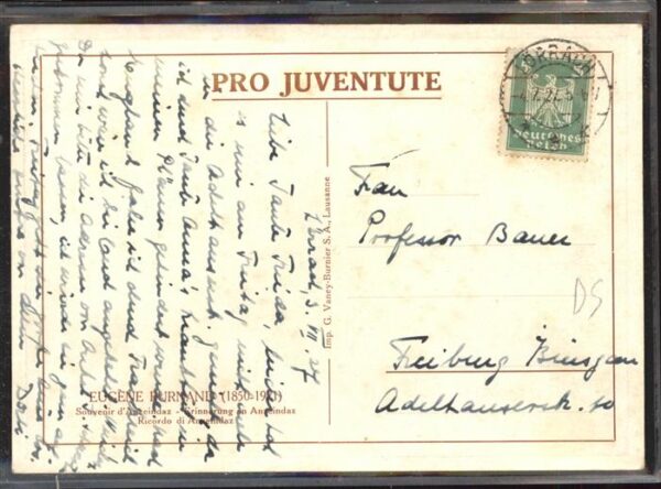 Kuenstlerkarte Eugene Burnand Kühe – Bild 2