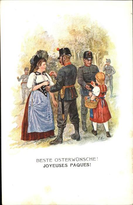 Ostern Easter Paques Soldaten Tracht