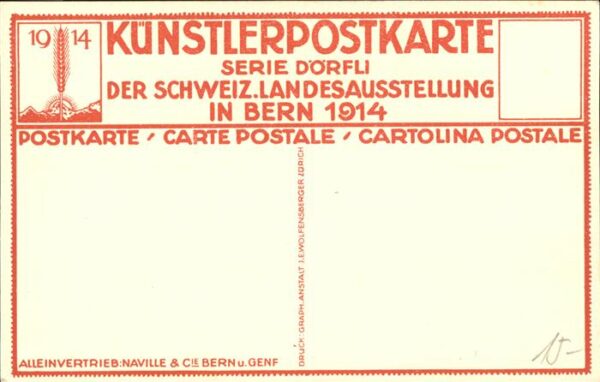 Landesausstellung Bern 1914 Dörfli Brunnen – Bild 2